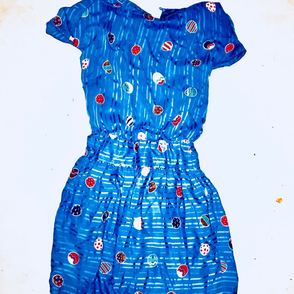 Victor Costa vintage blue dress from Neiman Marcus